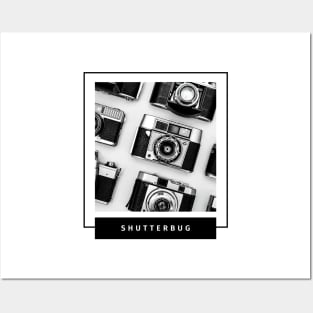 Shutterbug design with vintage cameras for photographers and camera enthusiasts Posters and Art
